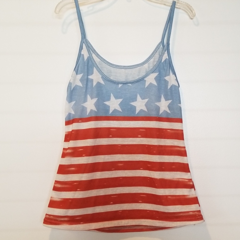 Stars & Stripes Women's Tank Top Size L - Picture 1 of 4